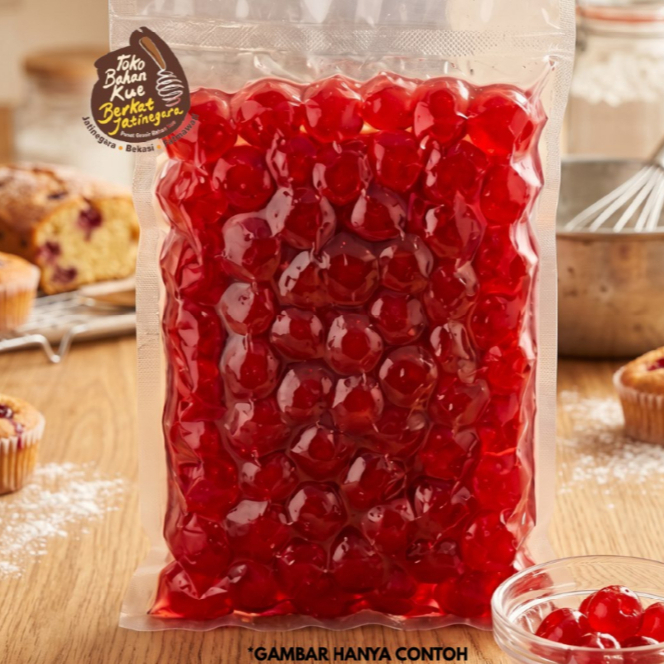 CERY RED / BUAH CERI MERAH / TOPPING / HIASAN KUE/250,500,1000 GRAM