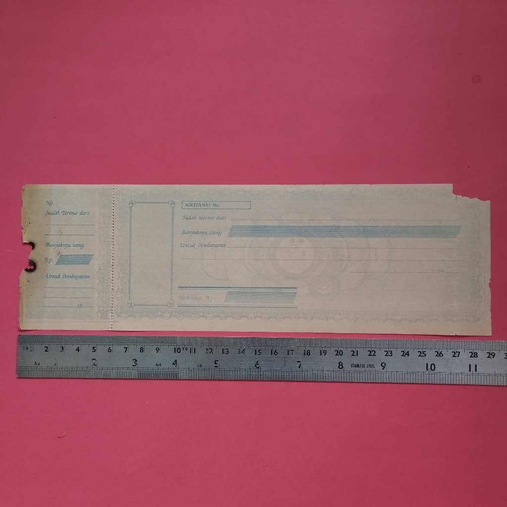 Kwitansi Kosongan Tahun 1990 an Medium HHG M001