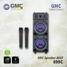 Speaker Aktif GMC 899C dengan 2 Mikrofon Bluetooth FM Online Channel