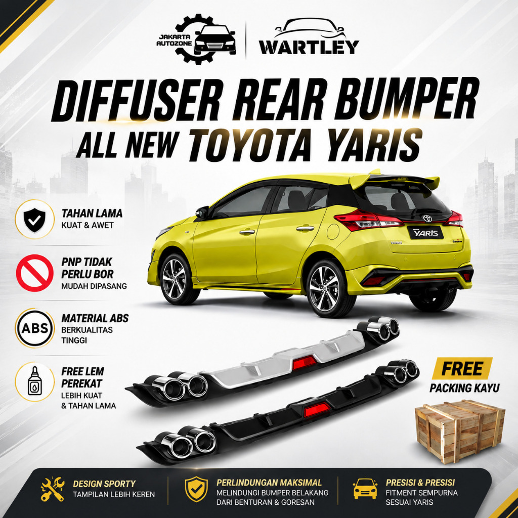 Diffuser Rear Bumper Universal Mobil Bumper Belakang Toyota All New Yaris Vios Suzuki Ertiga Calya S