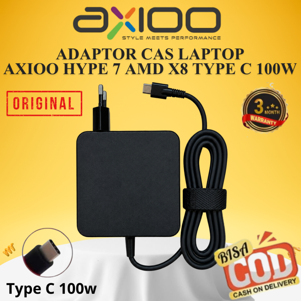 Adaptor Cas Laptop AXIOO Hype 7 AMD X8 Type C 100W Charger Laptop