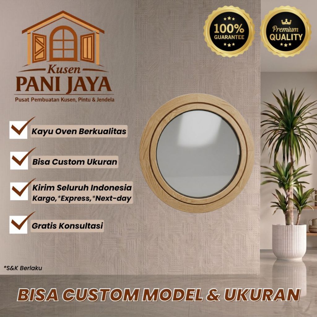 Kusen Jendela Bulat Estetik - Kusen Pani Jaya