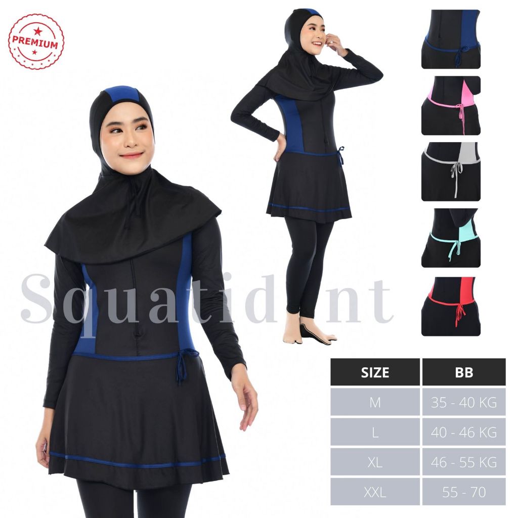 Denis swimwear Baju renang muslimah syari dewasa wanita muslim perempuan remaja swimwear hijab