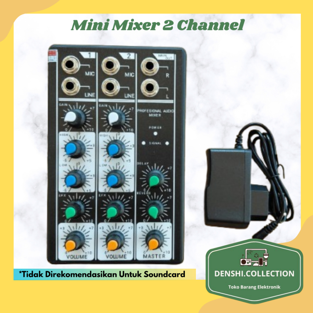 Mini Mixer 2 Channel - Black