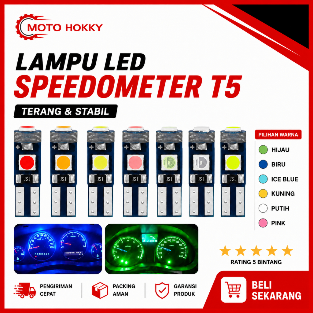 LAMPU LED T5 SPEEDOMETER 3 TITIK LAMPU SEIN SPEEDOMETER INDIKATOR