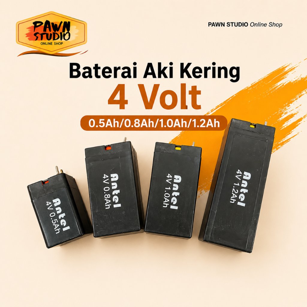 BATERAI AKI  KERING 4VOLT 4 V VOLT 0.5Ah 0.8Ah 1.0 Ah 1.2Ah / BATRE AKI KERING 4V 4VOLT