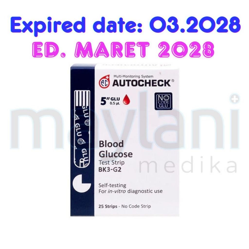 Strip Autocheck Gula Darah Test Strip Autocheck Glucose Refill Stik Auto Check