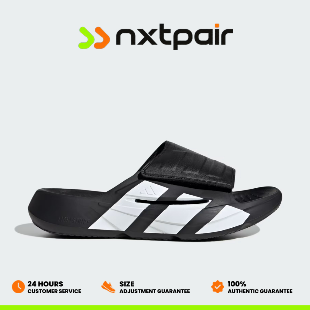 NXTPAIR - Sandal Adidas Lightblaze Slide Core Black Cloud White Unisex Slipper Sendal Pria Wanita