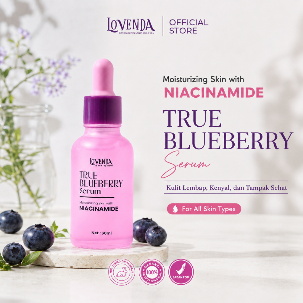 Lovenda True Blueberry Serum - Niacinamide | Blueberry Extract Serum | Pencerah Wajah Mencerahkan Wa