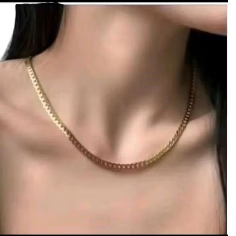 kalung polos tebal lapis emas goldplate 18kgp