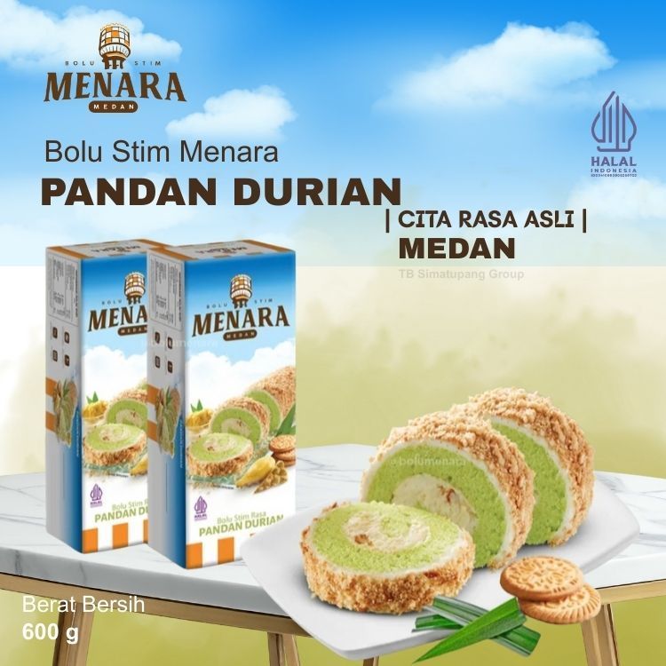 Bolu Menara Bolu Stim Pandan Durian - 600gr