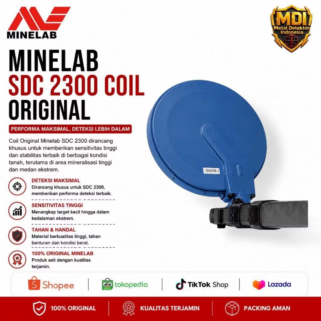 SDC 2300 Coil Original Minelab – Search Coil Resmi untuk SDC 2300
