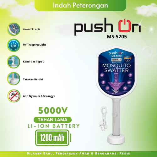 Raket Nyamuk Push On MS-5202 Murah & Efektif