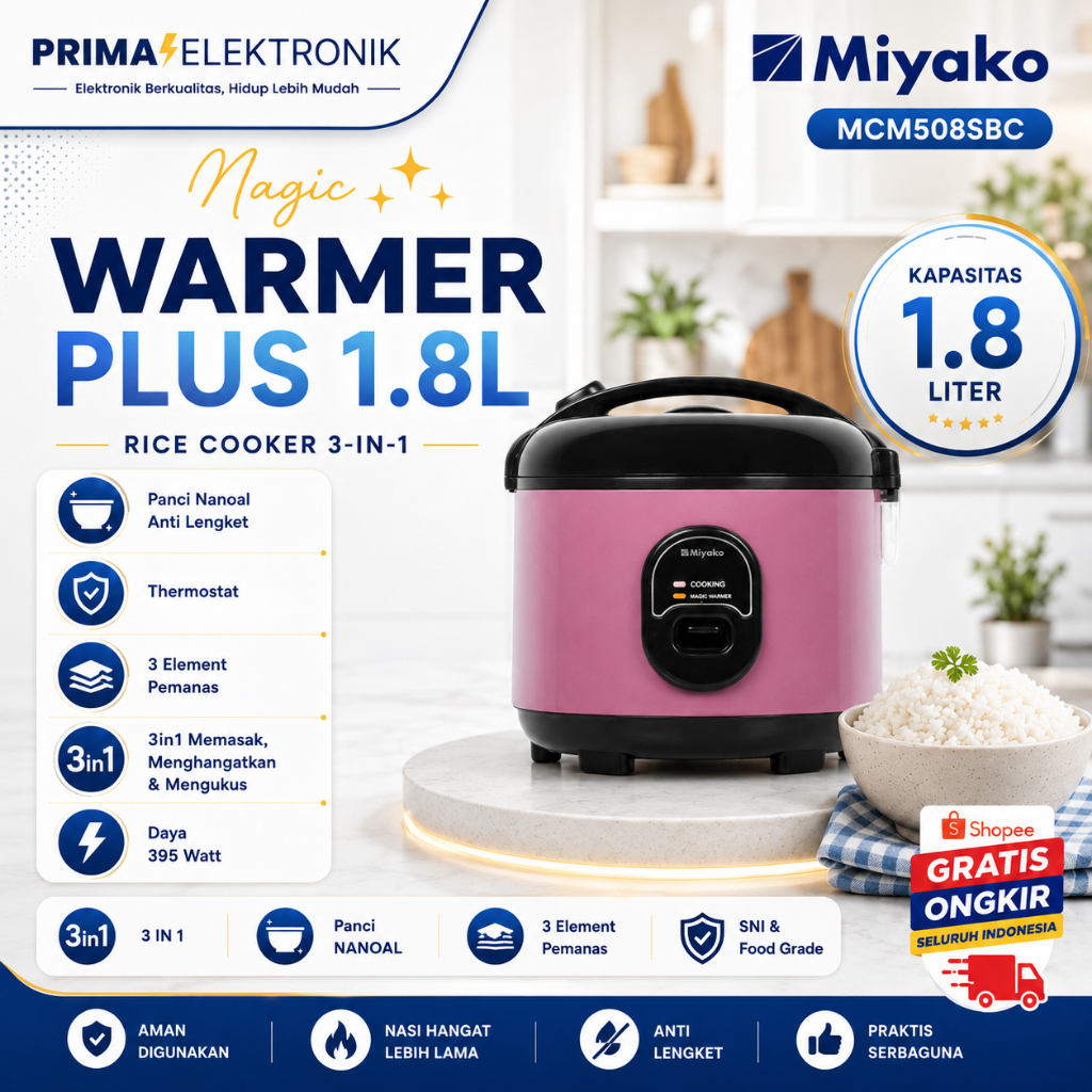 MIYAKO RICE COOKER MCM-508SBC/MCM508 SBC/MCM 508SBC/MCM-508 SBC/MCM 508 SBC/ORIGINAL