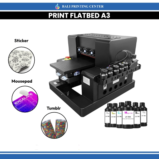 Print Flatbed A3 Custom | Cetak UV A3 Full Color | Print Langsung Berbagai Media