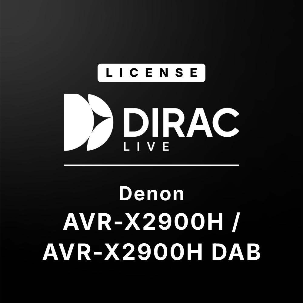 Dirac Live for Denon AVR-X2900H / AVR-X2900H DAB
