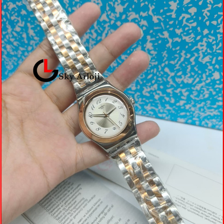 SWATCH YLS454G Jam Tangan Wanita Stainless Original
