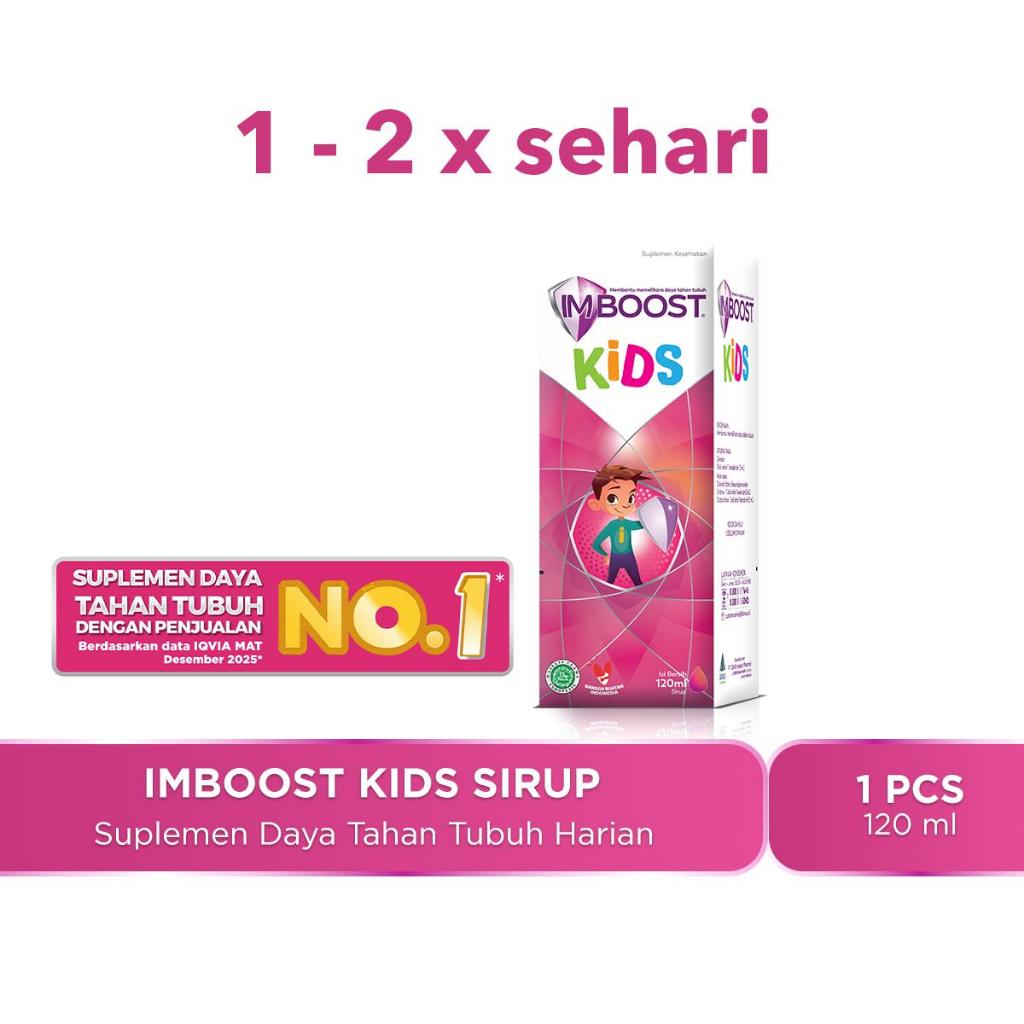 Imboost Kids Sirup Suplemen Daya Tahan Tubuh/Mencegah Flu&Batuk 120ml