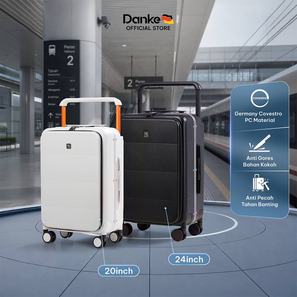 Danke Horizon Top Load H9876 - Koper Kabin Buka Atas TSA Lock Anti Maling Anti Gores Baret Pecah Tah