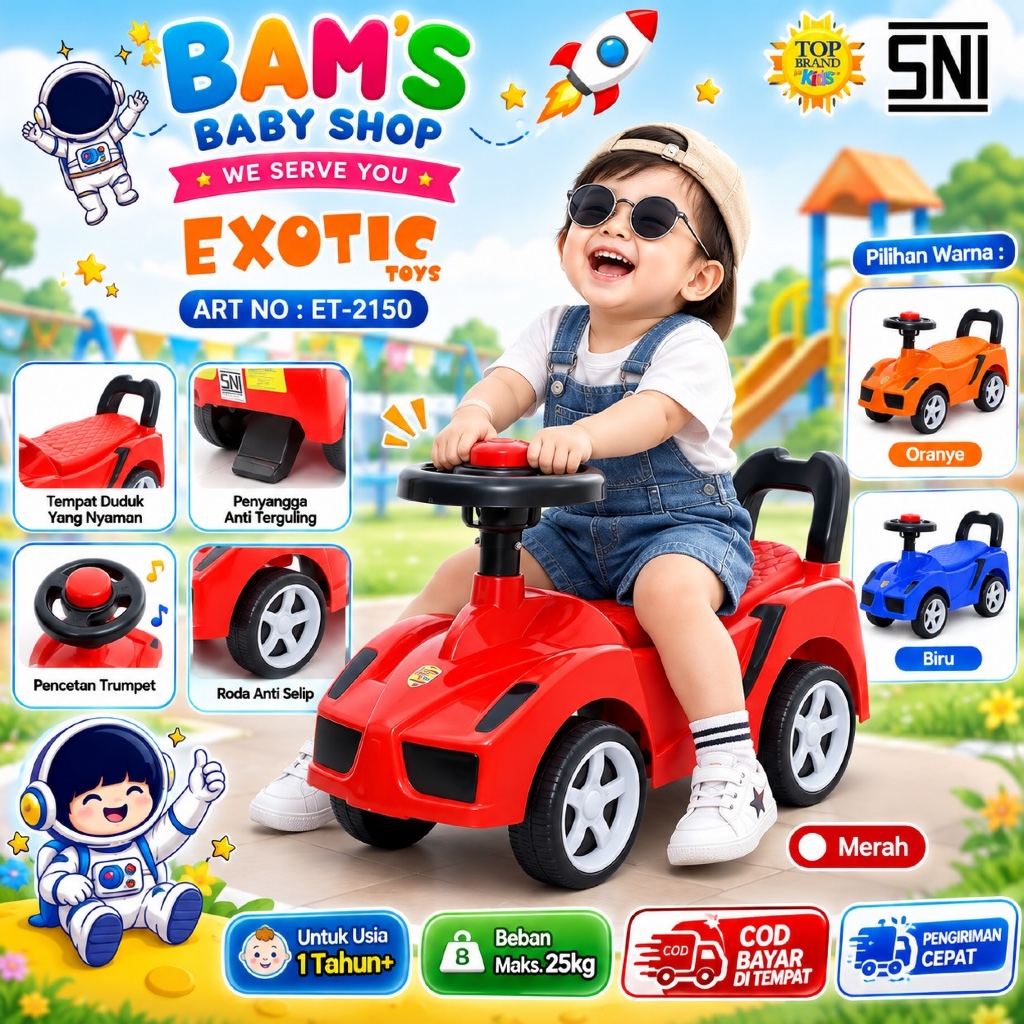 [FREE BUBBLEWRAP] BAMS SEPEDA BALANCE BIKE EXOTIC ET 2005 2008 2148 2149 2150 2126 2128 2129 2132 21