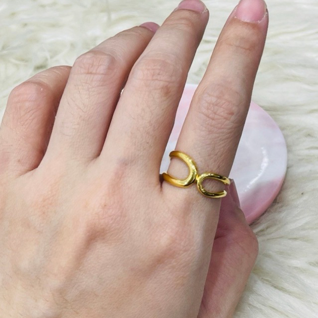 Cincin tinju polos terbaru cantik elegant uk 16 emas asli kadar 875