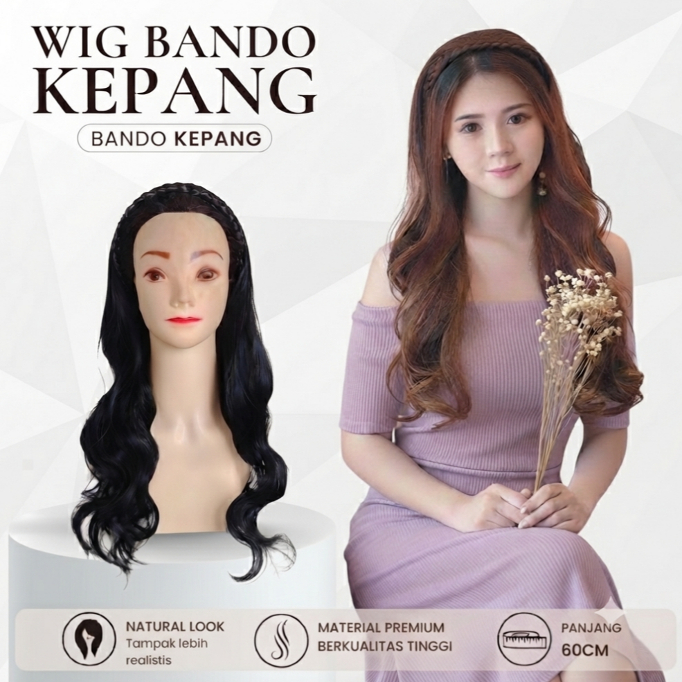 wig bando kepang/wig bando kepang 60 cm/wig bando