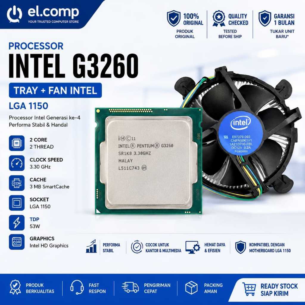 PROCESSOR INTEL G3260 TRAY + FAN INTEL LGA 1150