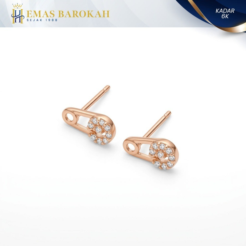 ANTING EMAS VARIASI PENITI ROSEGOLD KADAR 6K
