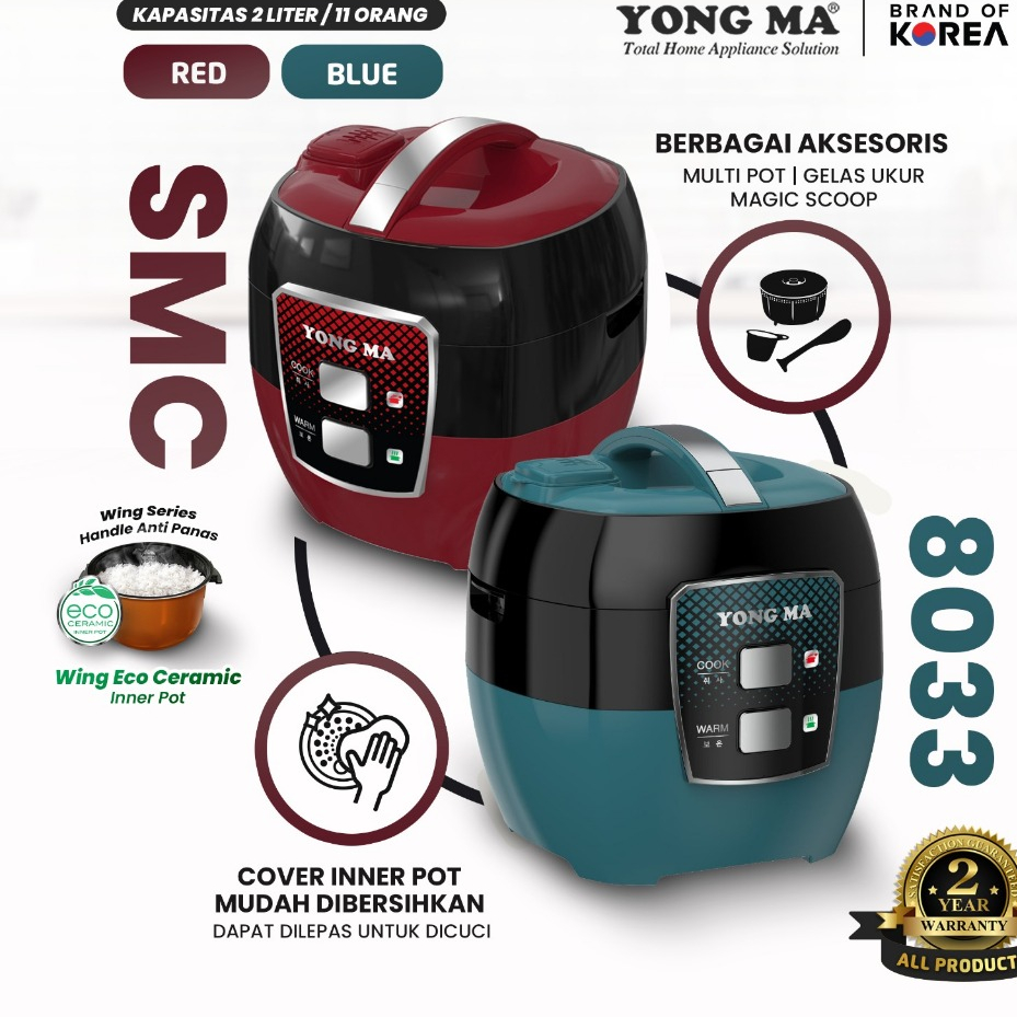 Magic Com Yong Ma SMC - 8033 / Rice Cooker Yong Ma SMC - 8033 2 Liter