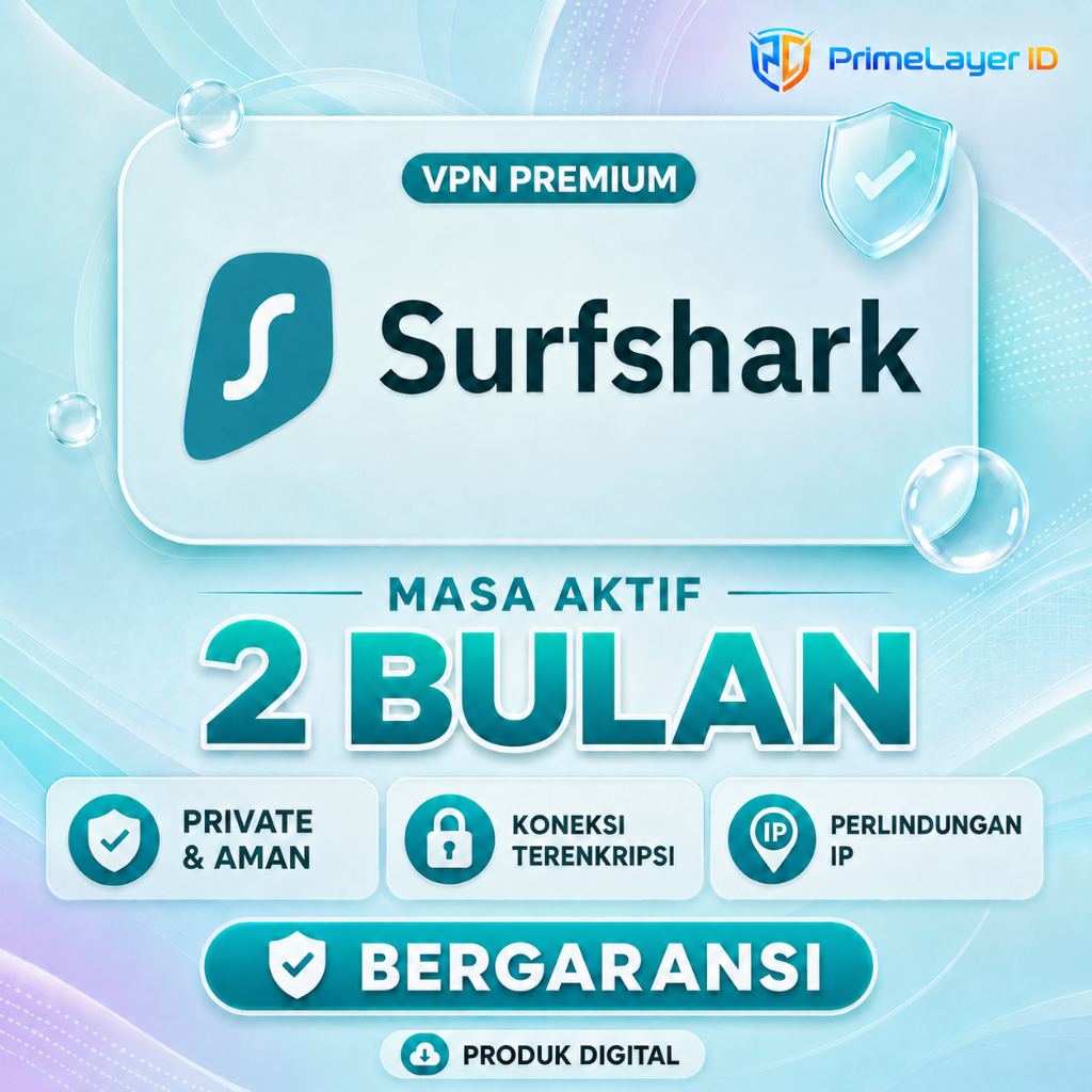 [PROMO] Surfshark 2 Bulan Bergaransi Premium VPN