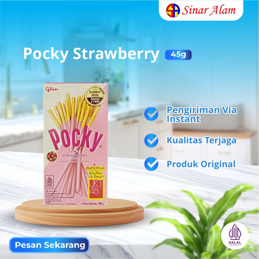 Pocky Strawberry Stick 45Gr