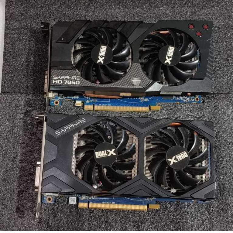 SHAPPIRE HD 7850 2GB DAN R9 270 2GB DDR5 NO DISPLAY VGA RUSAK