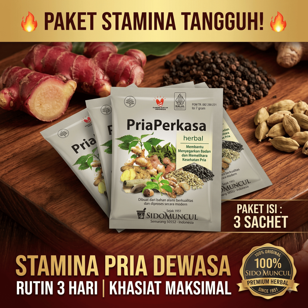 SIDOMUNCUL PRIA PERKASA 1 SACHET SEMANGAT STAMINA PRIA SIDO MUNCUL PRIMA
