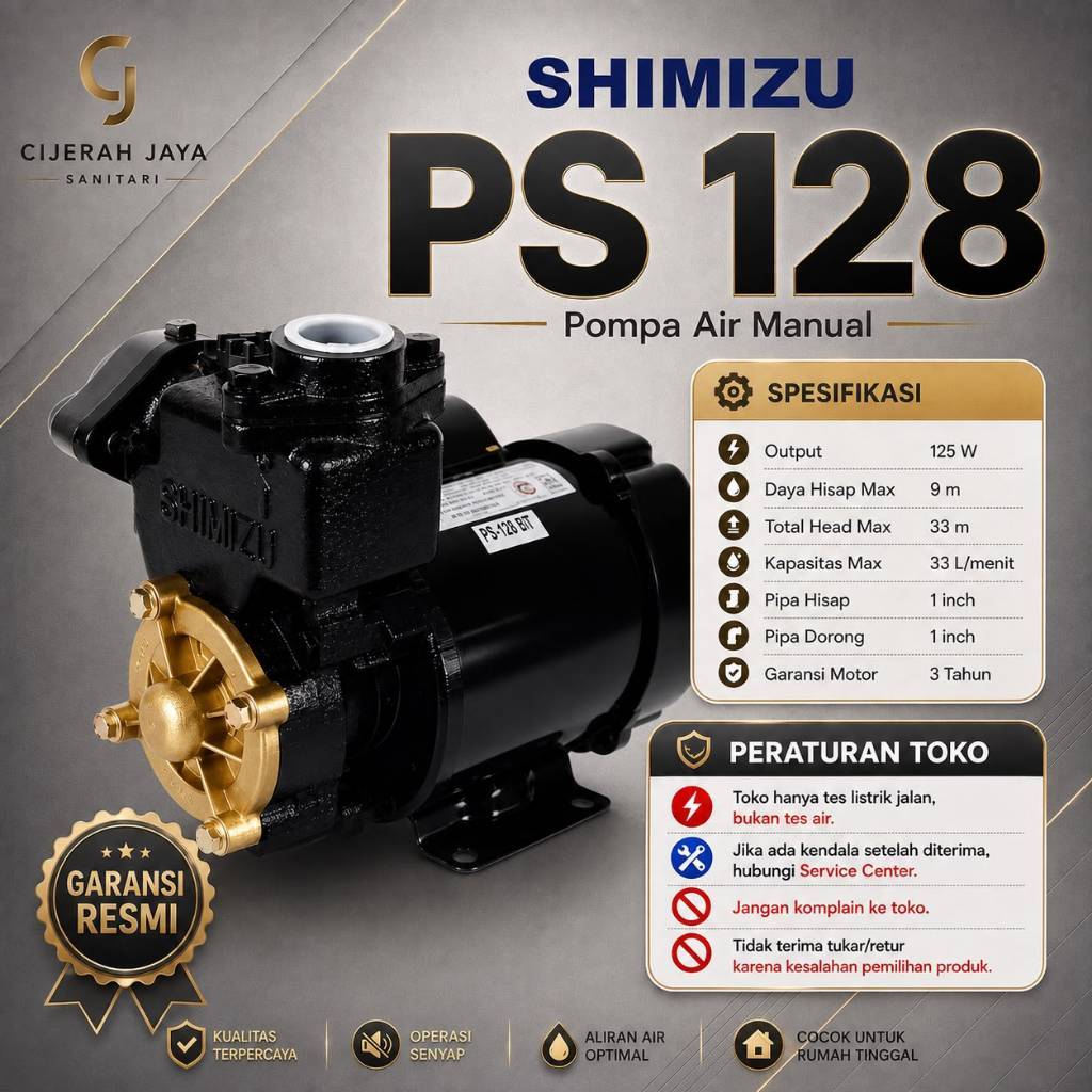 SHIMIZU PS 128 BIT ORIGINAL POMPA AIR SHIMIZU PS128BIT / POMPA AIR MANUAL