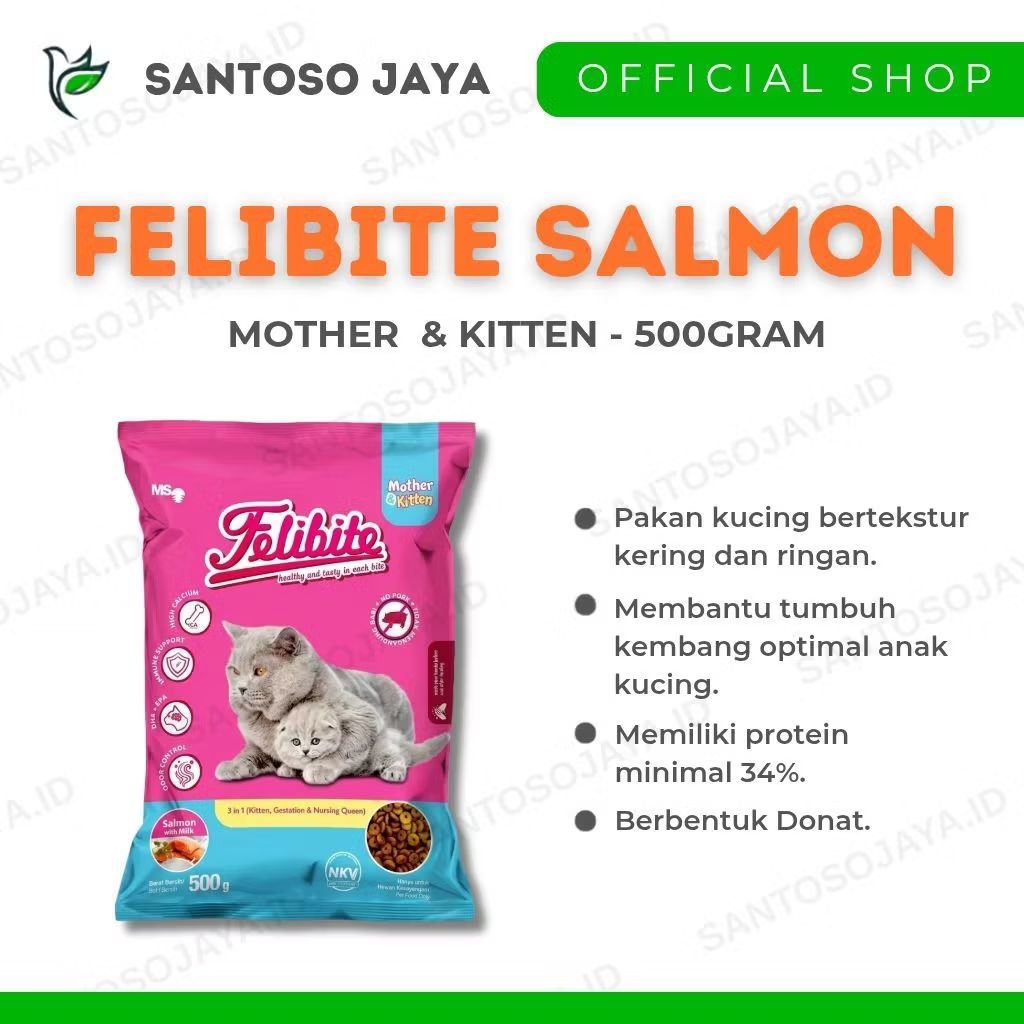 FELIBITE Mother & Kitten Salmon Pakan Anak Kucing - 500gr