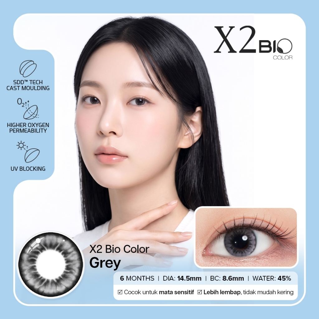 X2 Bio Color Softlens - Grey