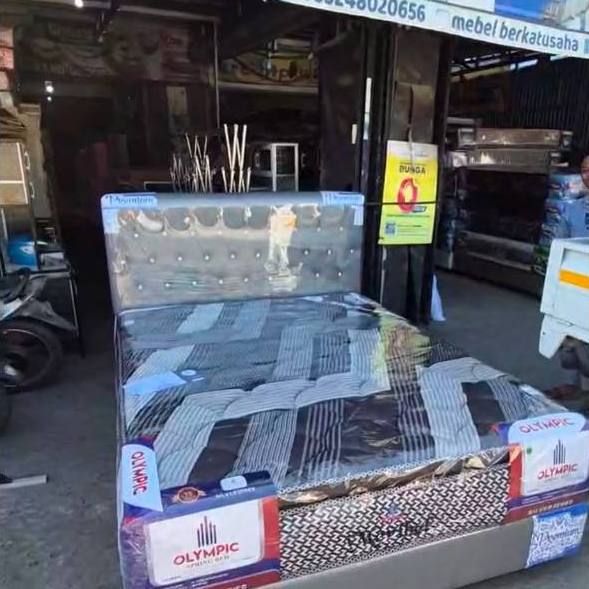 Satu Set Dipan + Springbed Olympic Meribel Lis 3 Tebal 30 cm
