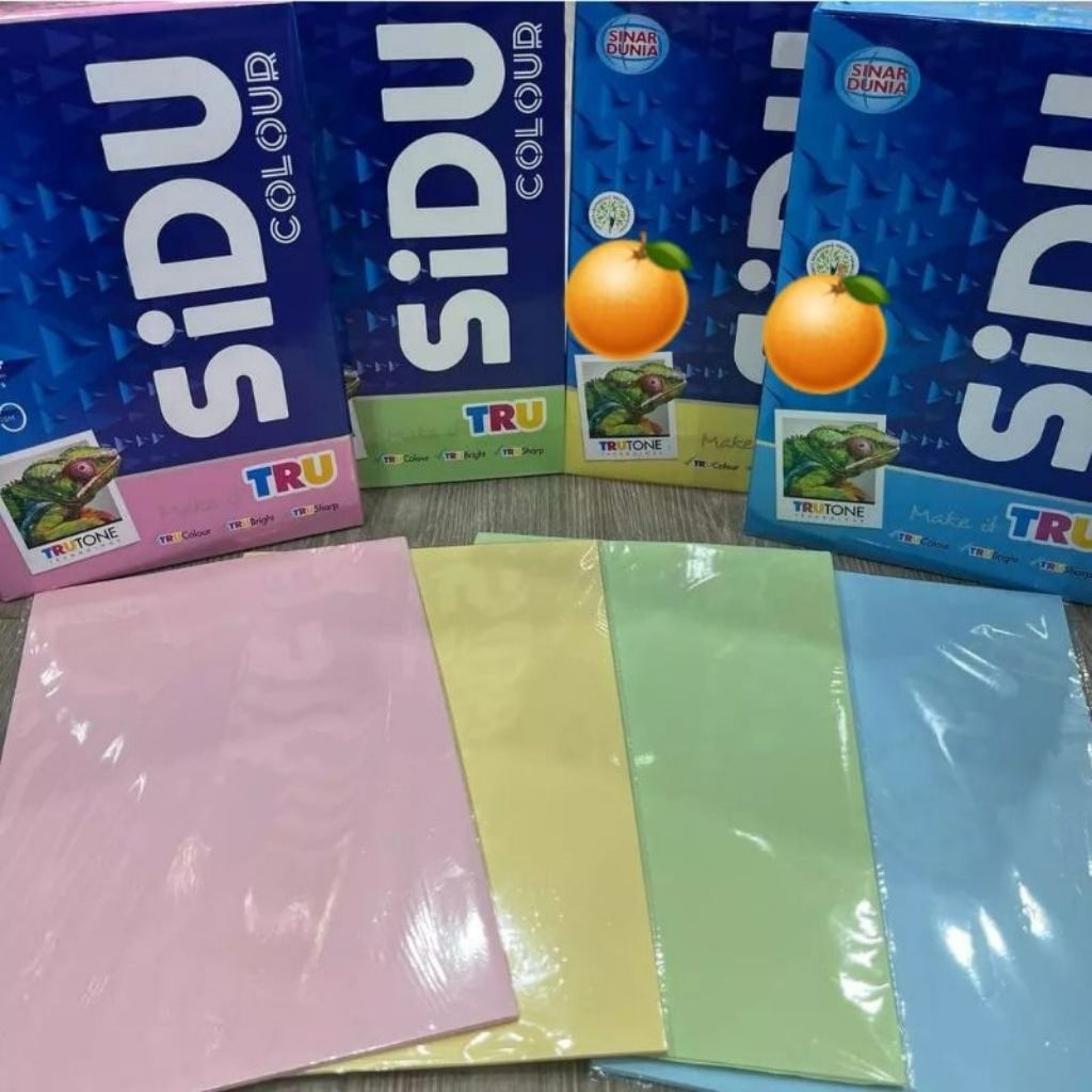 Kertas HVS Warna F4 merk SIDU