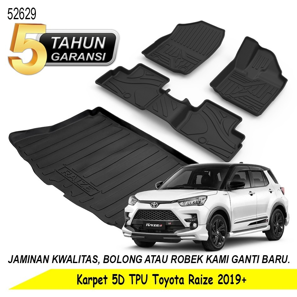 Karpet Mobil 5D TPE Car Mat Toyota Raize 2019+