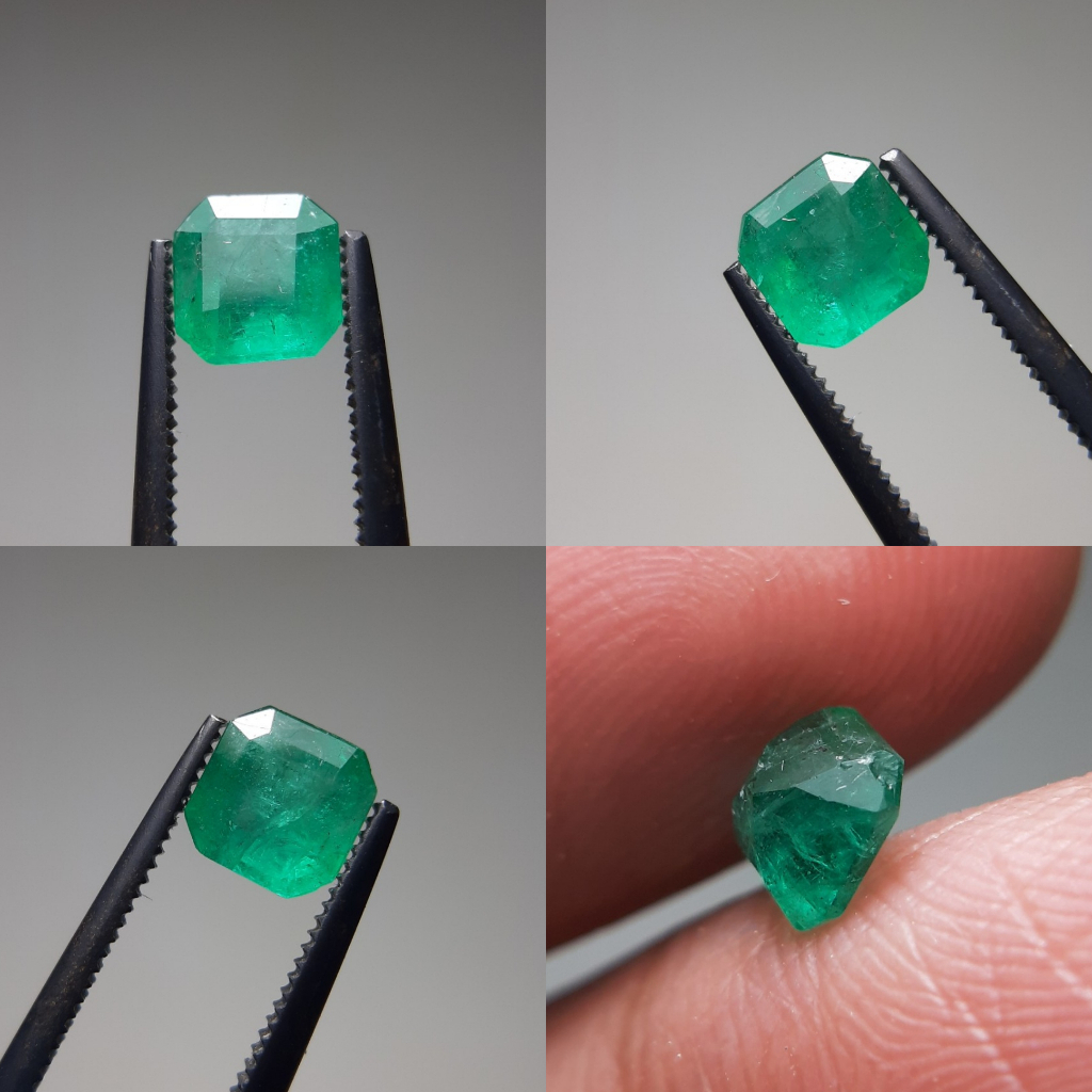 Natural Emerald Beryl Batu Jamrud Zamrud Hijau Orgin Zambia Colombia Brazil Ethiopia Cutting Octagon