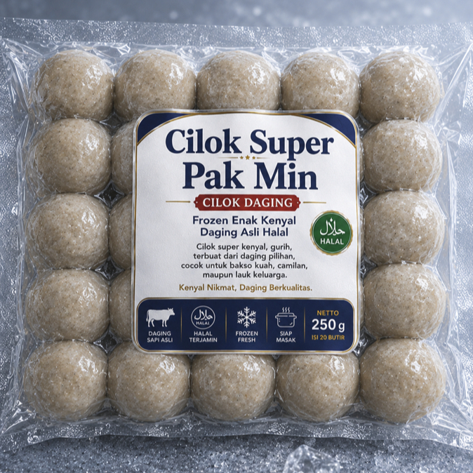 Cilok Frozen 250g Isi 20 Butir | Cilok Daging Sapi Kenyal Siap Masak | Cilok Kuah & Goreng