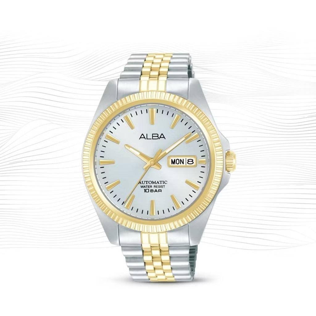 Alba Mechanical AL4798X1 Ladies Automatic Silver Dial Dual Tone Stainless Steel Strap