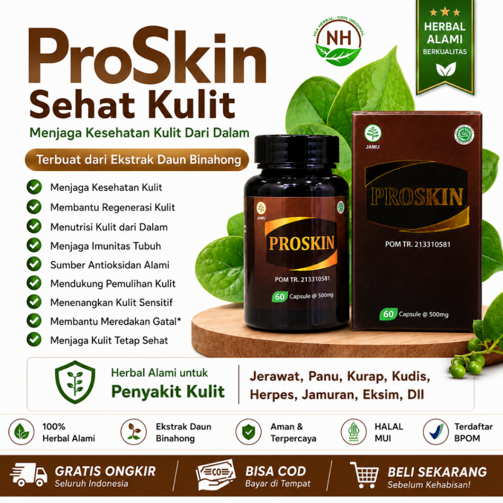 Obat Herbal Proskin - Kurap, Tinea Corporis, Kurap Melingkar, Kulit Gatal, Ruam Merah, Bersisik, Pro