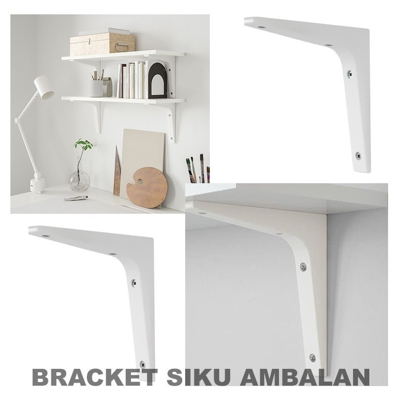 Braket Siku Dinding Untuk Papan Rak Kayu - Breket siku dinding