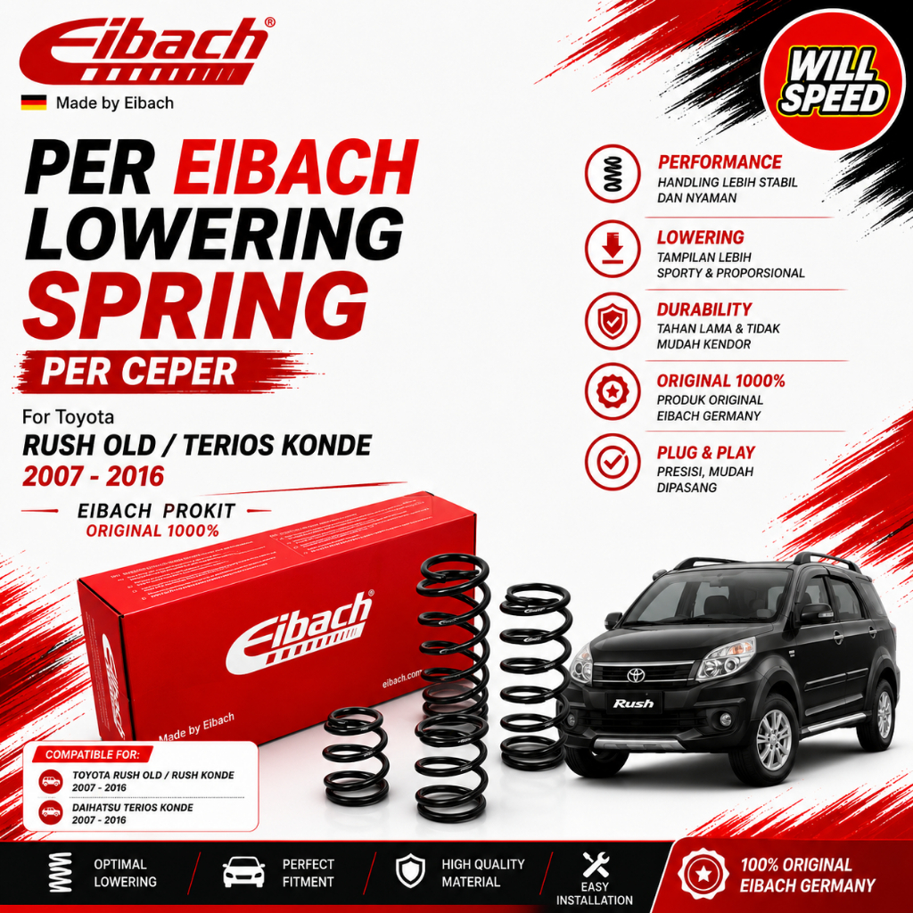 PER CEPER LOWERING KIT EIBACH RUSH OLD RUSH TERIOS KONDE 2007-2016 ORIGINAL PER PERFORMANCE