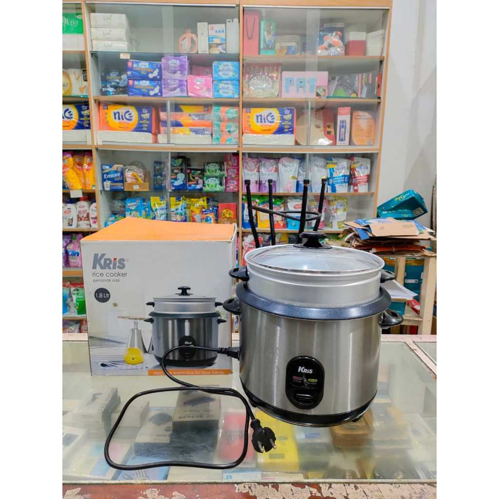PRELOVED - Panci Kukus 2 tingkat - Rice Cooker Stainless Steel 1.8 Liter - Penanak Beras - BEKAS