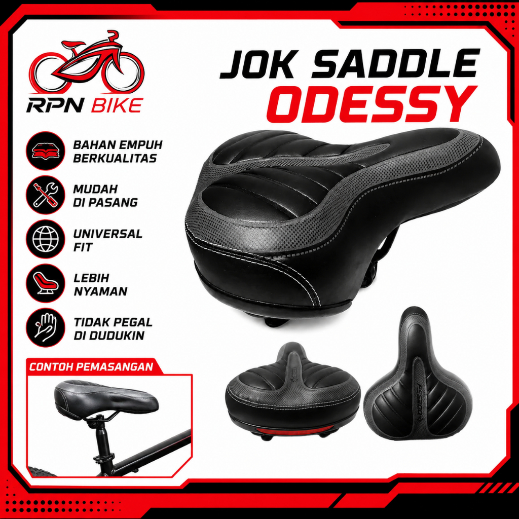 Jok sadle Per ODESSY sepeda MTB LIPAT DLL universal siap pakai