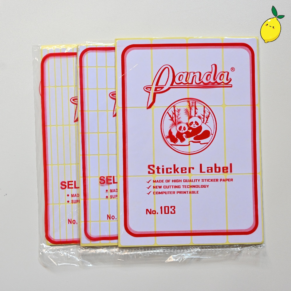 Stiker Label Transparan - 1 Pak Isi 7 Lembar, 1 Lembar 12 Stiker