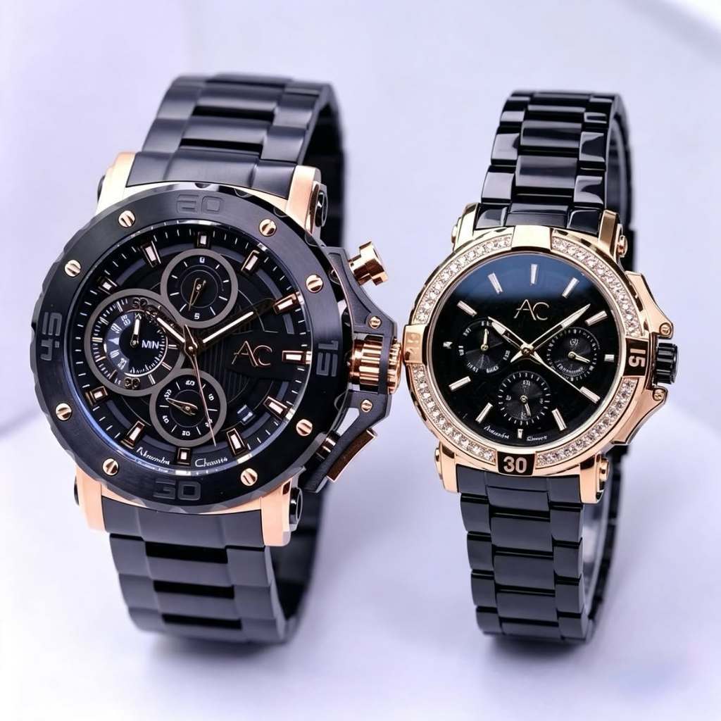 Alexandre christie couple ac 9205 colletion original garansi resmi 1thn Jam tangan couple original