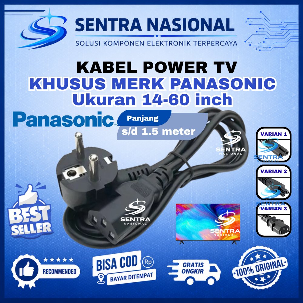 KABEL LISTRIK  TV PANASONIC LCD/ LED/ PLASMA HIGH QUALITY ANTI KORSLET | COK KABEL TV PANASONIC 32 3